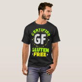 認定グルテンフリーおもしろい栄養士ダイエット Tシャツ (正面フル)