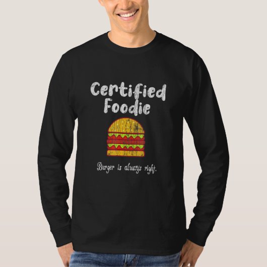 認定グルメハンバーガーCheeseburgerグラフィック Tシャツ (正面)