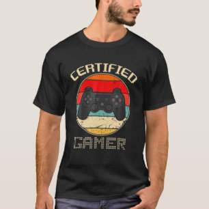 認定ゲーマーレトロおもしろいビデオゲームゲームGIF Tシャツ