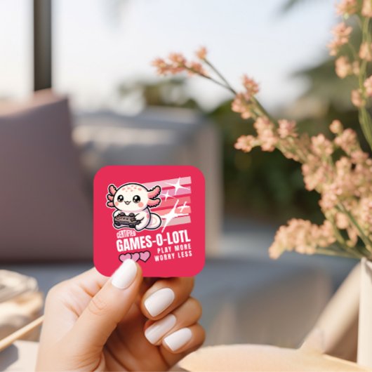 認定ゲーム – オロトルキュートAxolotlゲーム スクエアシール