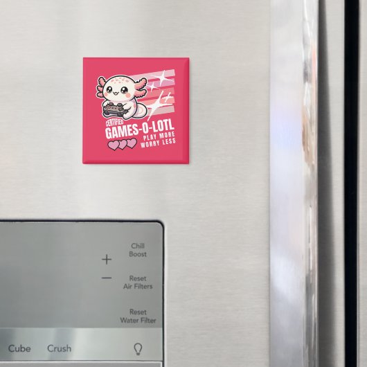 認定ゲーム – オロトルキュートAxolotlゲーム マグネット (インサイチュ (冷蔵庫))