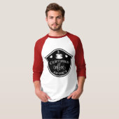 認定コーヒーメンズスリーブラグランTシャツ Tシャツ (正面フル)