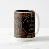 認定コーヒー中毒者 ツートーンマグカップ (正面右)