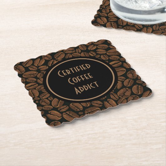 認定コーヒー中毒者 ペーパーコースター (アングル)