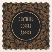 認定コーヒー中毒者 ペーパーコースター (正面)