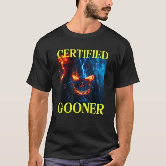 認定ゴーンクリンジ懸命スケルトンミーム Tシャツ (正面)