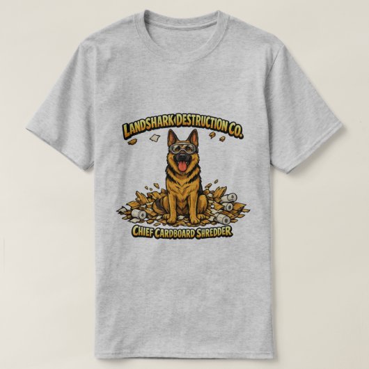 認定ジャーマンシェパードインテリアデザイナー Tシャツ (デザイン正面)