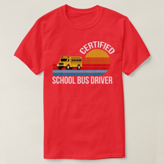 認定スクールバス運転手 Awesome 1 Tシャツ (デザイン正面)