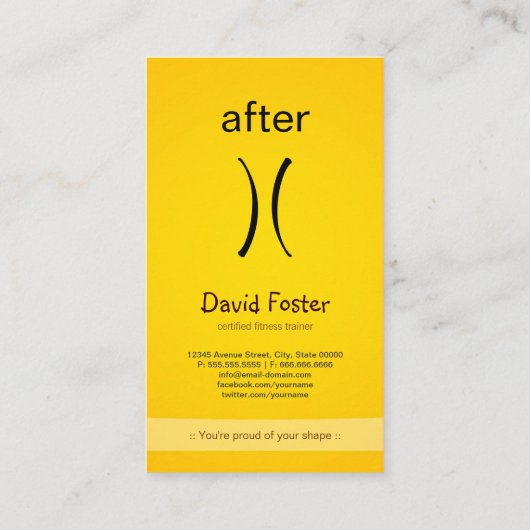 認定スリムフィットネス減量フィットネストレーナー 名刺 (裏面)