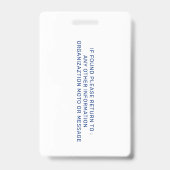 認定セラピー犬 本人確認用写真IDバッジ バッジ (裏面)