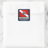 認定ダイバー（フードチェーン） スクエアシール (バッグ)