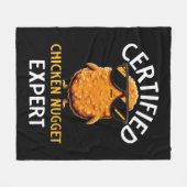 認定チキンナゲット専門家 フリースブランケット (正面(横))