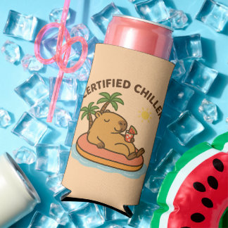 認定チラー – Capybara Summer Vibes クール Can スリム缶クーラー
