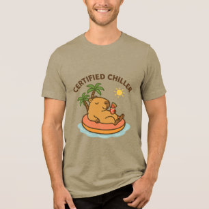 認定チラー – Cute Summer Capybara T-Shirt トライブレンドＴシャツ