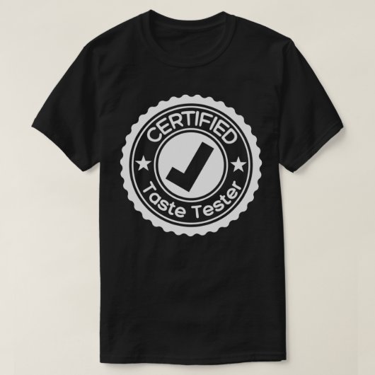 認定テイストテスターホワイト Tシャツ (デザイン正面)