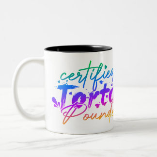 認定トルタ・ポンおもしろいダー厚肉ラテンアメリカ系女性マグカップ ツートーンマグカップ
