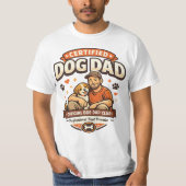 認定ドッグダッドクラブの子犬デザイン Tシャツ (正面)