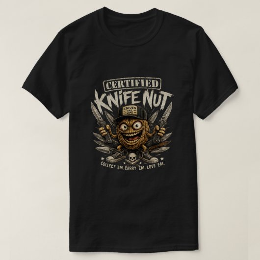 認定ナイフマニアTシャツ Tシャツ (デザイン正面)