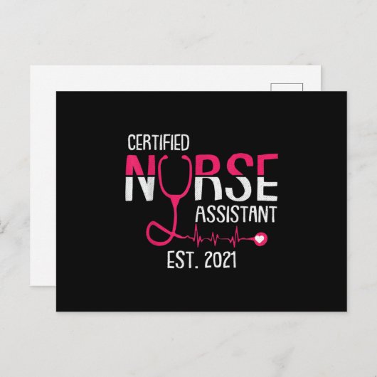 認定ナースアシスタントエスト2021 CNA介護支援 案内ポストカード (正面/裏面)