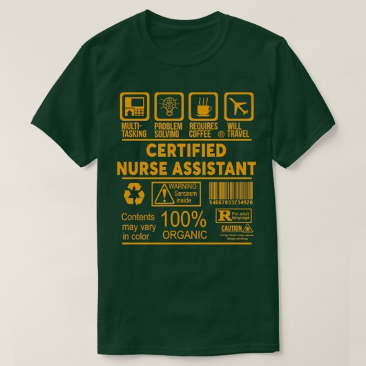 認定ナースアシスタントニースデザイン Tシャツ (デザイン正面)