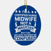 認定ナース助産師アパレルかわいいおもしろいナース セラミックオーナメント (右)