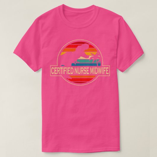 認定ナース助産師恐竜 Tシャツ (デザイン正面)