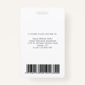 認定ナースAide、Home Health Aide写真ID バッジ (裏面)