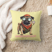 認定ハグ専門家クッション - かわいいパグ クッション (ブランケット)