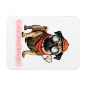 認定ハグ専門家 冷蔵庫マグネット – かわいいパグ マグネット (横)