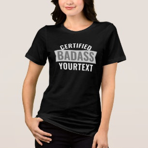 認定バダスモダンブラック&ホワイトおもしろいユニーク トライブレンドTシャツ