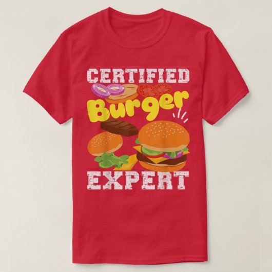 認定バーガーEpert Cheeseburger Tシャツ (デザイン正面)