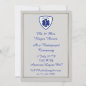 認定パラメディック引退招待状 招待状 (裏面)