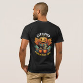 認定パンプキンパッチ キュート コージー 秋 ハロウィン Tシャツ (裏面フル)