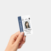 認定パーソナライズされた企業の従業員の青ID バッジ (手持ち)