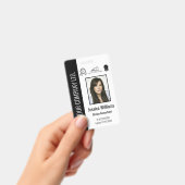 認定パーソナライズされた企業の者の黒ID バッジ (手持ち)