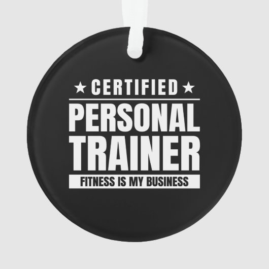認定パーソナルトレーナージム引用文フィットネスコーチ オーナメント (裏面)