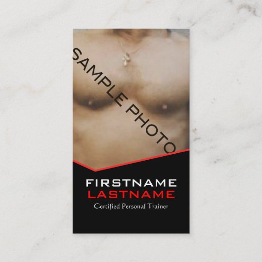 認定パーソナルトレーナーテンプレート名刺 名刺 (正面)