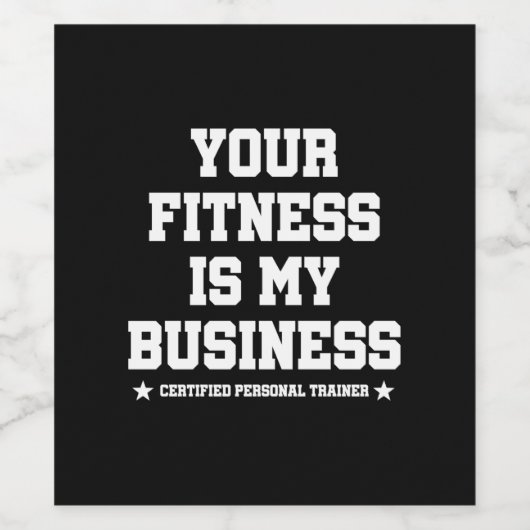 認定パーソナルトレーナーフィットネスコーチジム引用文 ワインラベル (シングルラベル)