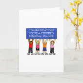 認定パーソナルトレーナー祝い カード (黄色い花)