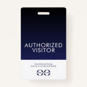 認定ビジターバッジNavy Blue バッジ (裏面)