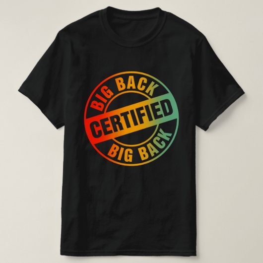 認定ビッグバック Tシャツ (デザイン正面)
