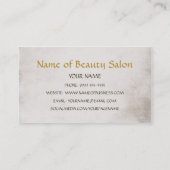 認定ビューティシアンヴィンテージ女性の髪と美しい 名刺 (裏面)