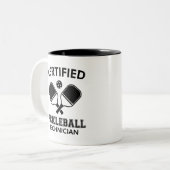 認定ピックボール技術者 ツートーンマグカップ (正面左)