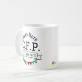 認定ファイナンシャルプランナーCFP パーソナライズされた コーヒーマグカップ (正面左)