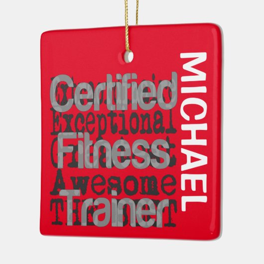 認定フィットネストレーナー超並外カスタム セラミックオーナメント (左)