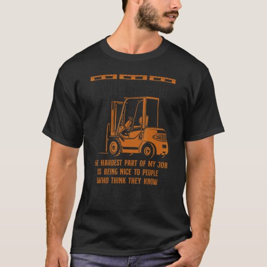 認定フォークリフト運転士フォークリフト Tシャツ (正面)