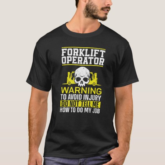 認定フォークリフト運転士ヴィンテージフォークリフト Tシャツ (正面)