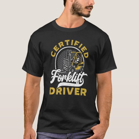 認定フォークリフト運転士専門倉庫 Tシャツ (正面)