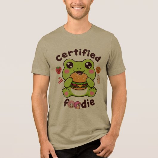 認定フーディーカワイイカエルバーガー |  トライブレンドＴシャツ (正面)