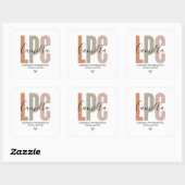 認定プロフェッショナルカウンセラーのギフト, LPCセラピー スクエアシール (シート)